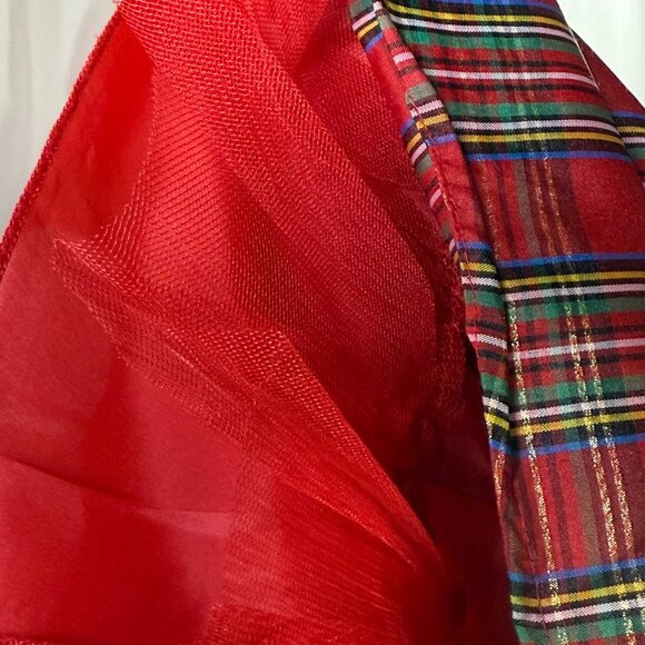 Classic Red Holiday Dress Coat & Plaid Christmas Dress Lots of Love Girls Size 6 - Picture 10 of 14